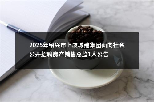 2025年绍兴市上虞城建集团面向社会公开招聘房产销售总监1人公告 图片